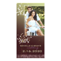 Sunset Dandelion Garden Floral Photo Save the Date Personalised Photo Card