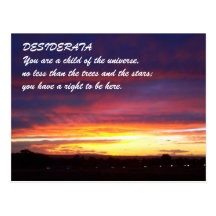 Sunset DESIDERATA Postcards