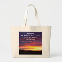 Sunset DESIDERATA Tote Bags