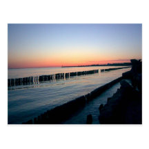 Sunset Hel Poland Postcard