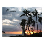 Sunset in Hawaii Post Card