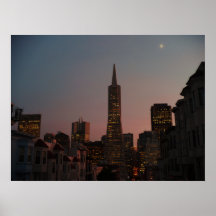 Sunset in San Francisco Print