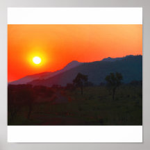 Sunset in South Africa Print
