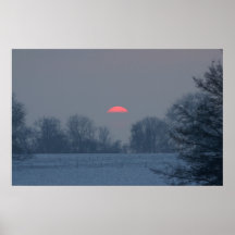 sunset in winter print