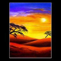 Sunset Landscape Scenery - Multi postcards