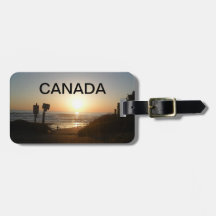 Sunset Ocean Canada Luggage Tag