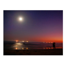 Sunset Ocean Kiss Postcard