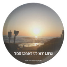 Sunset Ocean You Light Up My Life Plate