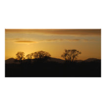 Sunset on drymen showfiled custom photo card