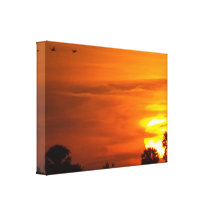Sunset on Fire Gallery Wrapped Canvas