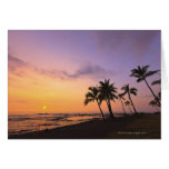 Sunset on Kahaluu Bay in Kona,Hawaii 2 Cards