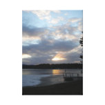 Sunset On Pier 19 Gallery Wrapped Canvas