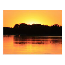 Sunset on the Missouri River Post Cards