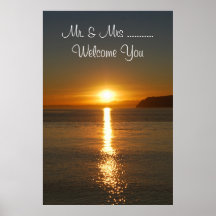 Sunset On The Water, Mr. & Mrs .......Welcome You Posters