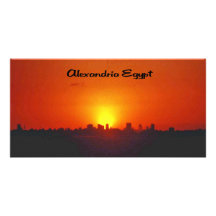 Sunset over Alexandria Egypt Picture Card