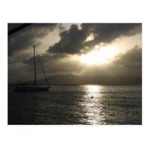 Sunset over Tortola Post Cards