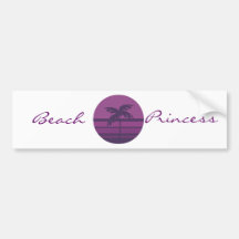 Sunset Palm Tree Bumper Sticker