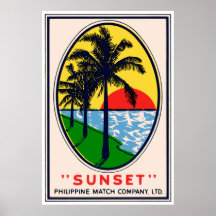 Sunset Philippine Match Company, LTD Label Posters