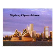 Sunset Photo of Sydney Opera House Post Card
