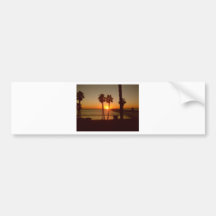 Sunset-Pier Bumper Stickers