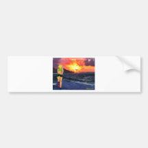 Sunset Runner Bumper Stickers