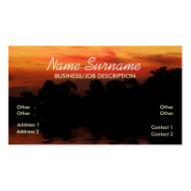 Sunset Silhouette Skies Business Card