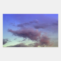 Sunset / Sunrise Sky & Clouds Rectangular Sticker