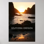 Sunset through the sea stacks print