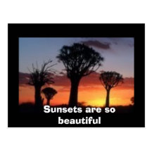 Sunsets are so beautiful post card