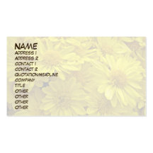 Sunshine Yellow Chrysanthemums Business Card Template