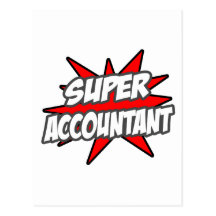 Super Accountant Postcard