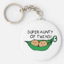 Super Aunty of Twins Pod Keychain