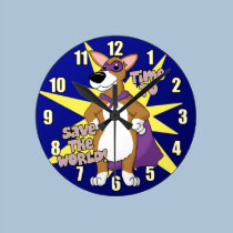 Super Corgi Clock wall clocks