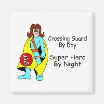 Super Crossing Guard Fridge Magnet