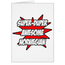 Super Duper Awesome Norwegian Greeting Card