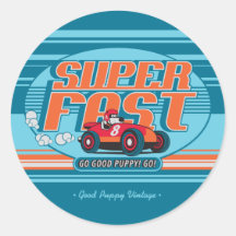 SUPER FAST ROUND STICKER
