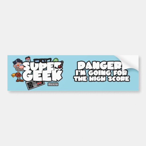 Super Geek Bumper Sticker