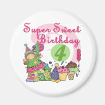 Super Sweet 4th Birthday T-shirts and Gifts Magnets