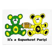 Superbowl Bears - It's a Superbowl Party! Custom Announcement