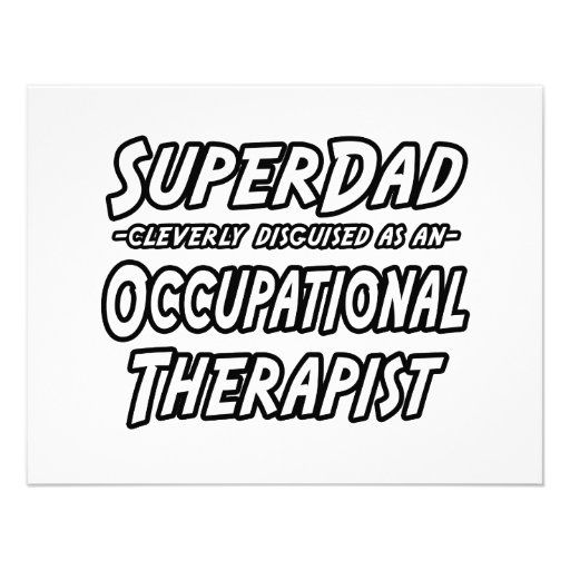 SuperDad...Occupational Therapist Personalised Invitation
