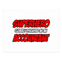 Superhero...Accountant Postcard