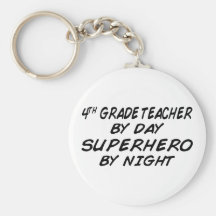 Superhero by Night - 4th Grade Key Chain