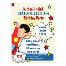 Superhero Party Birthday Invitation