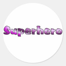 Superhero Round Stickers