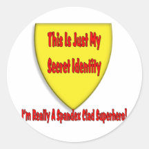 Superhero - This is Just My Secret Identity Sticker