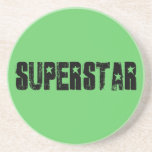 Superstar black beverage coasters