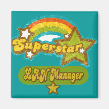 Superstar LAN Manager Fridge Magnet