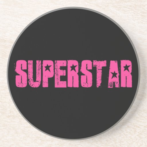 Superstar pink drink coaster