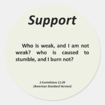 Support 2 Corinthians 11-29 Stickers