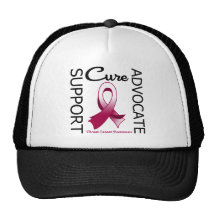 Support Advocate Cure Throat Cancer Mesh Hat